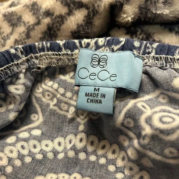 CeCe Paisley Print Blouse - Size M - Picture 5 of 9